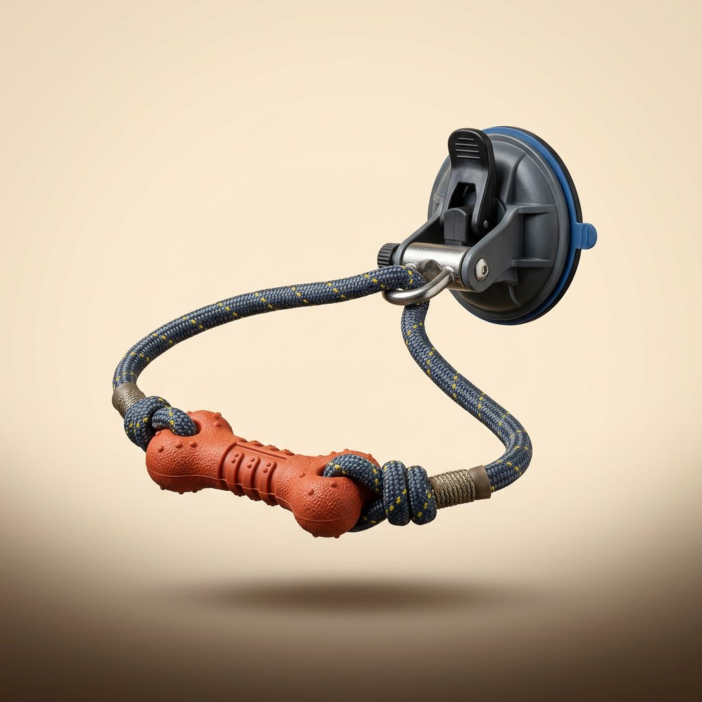 Suction-Cup Wall Tug Toy