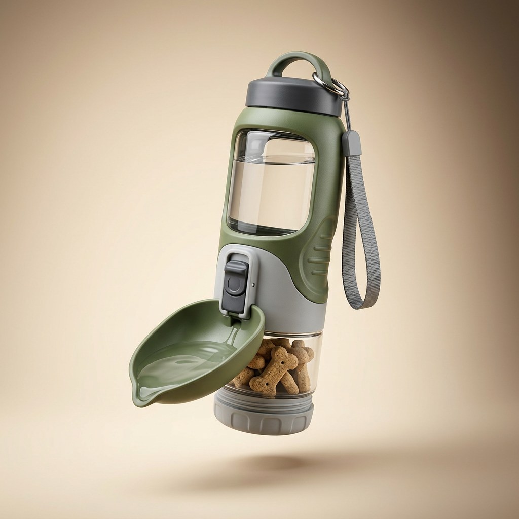 2-in-1 Portable Water & Snack Bottle